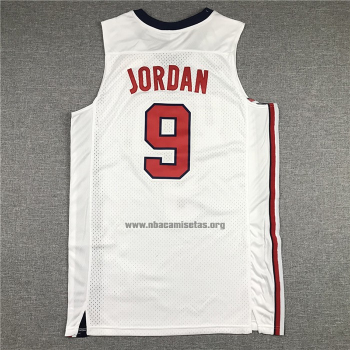 Camiseta USA 1992 Michael Jordan NO 9 Blanco